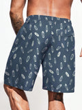 Feather Print Swim Trunks