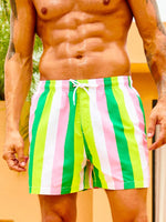 Striped Patterned Swim Shorts