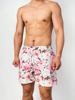 Non Stretch Floral Drawstring Shorts