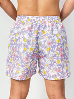 Drawstring Waist Floral Print Swim Shorts