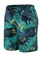 Tropical Print Swim Trunks