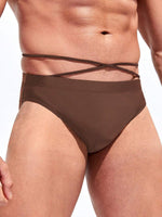 Medium Stretch Solid Color Swim Brief