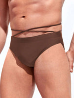 Medium Stretch Solid Color Swim Brief