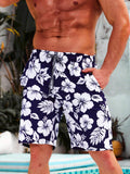 Floral Print Boho Swim Trunks