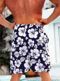 Floral Print Boho Swim Trunks