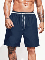 Plain Slant Pocket Swim Trunks