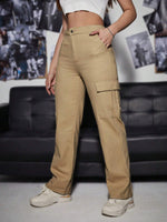 High Rise Cargo Jeans