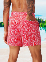 Letter Patched Detail Swim Trunks