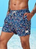 Ditsy Floral Drawstring Swim Trunks