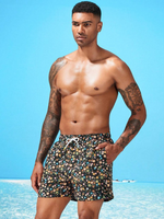 Ditsy Floral Drawstring Swim Trunks