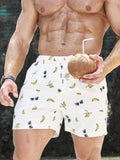 Banana Print Swim Trunks