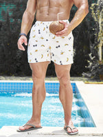 Banana Print Swim Trunks