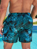Tropical Printed Swim Trunks