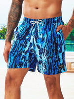 Non Stretch Allover Print Swim Trunks