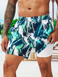 Brush Print Swim Trunks