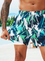 Brush Print Swim Trunks