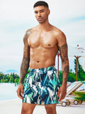 Brush Print Swim Trunks