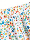 Ditsy Floral Drawstring Swim Trunks