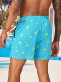 Coconut Tree Print 2 In 1 Shorts