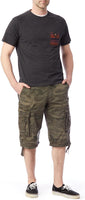 Belted Cargo Shorts With Adjustable Cuffs