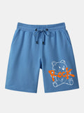 Rock Bear Printed Mid Length Shorts