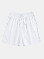 Textured Short Length Beach Shorts