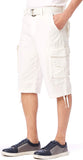 Belted Cargo Shorts With Adjustable Cuffs