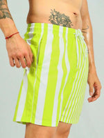 Vertical Striped Print Beach Shorts