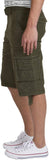 Button Fly Belted Cargo Shorts