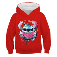 Cartoon And Watermelon Printed Hoodie