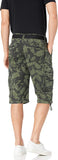 Belted Cargo Shorts With Adjustable Cuffs