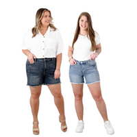 High Rise Casual Denim Shorts