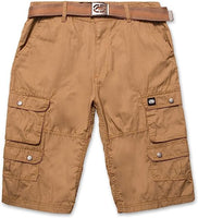 Button Closure Camo Cargo Shorts