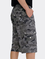 Relaxed Fit Cotton Cargo Capri Shorts