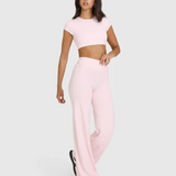 Straight Pants With Comfortable Stretch And Soft Feel