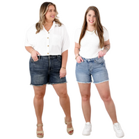 High Rise Casual Denim Shorts