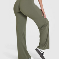 Straight Pants With Comfortable Stretch And Soft Feel