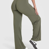 Straight Pants With Comfortable Stretch And Soft Feel