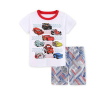 Kids Multi-Car Race Team Shorts Set