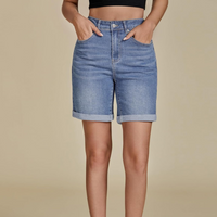 Fold Hem Button Shorts –  Practical Design for Active Days