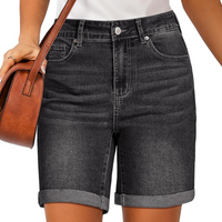 Fold Hem Button Shorts –  Practical Design for Active Days
