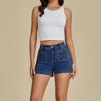 Denim Utility Shorts Pockets – Stretch Fabric and Functional Storage
