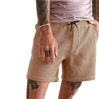 Lightweight Waffle Shorts With Drawstring And Pockets