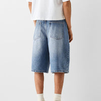 Loose Denim Shorts – Wide Fit with Functional Pockets