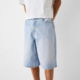 Loose Denim Shorts – Wide Fit with Functional Pockets
