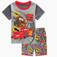 Race Car Print Shorts Set for Kids