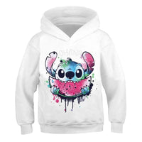 Playful Character Hoodie With Watermelon Design