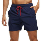 Quick Dry Beach Shorts With Zipper Pockets