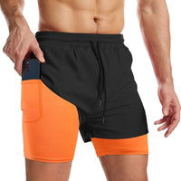 Quick Dry Zip Pocket Design Running Shorts