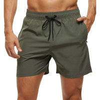 Stretchable Swim Shorts With Zipper Pockets